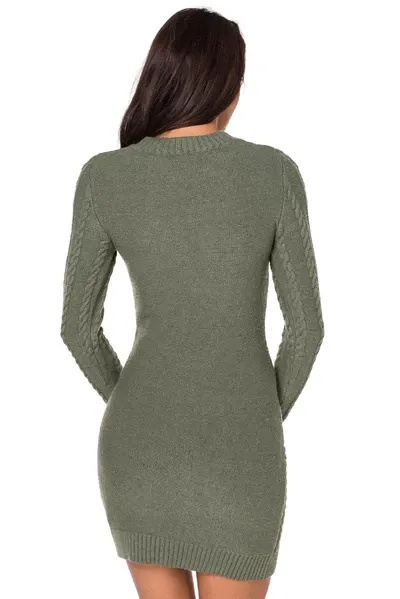 Slouchy Cable Sweater Dress