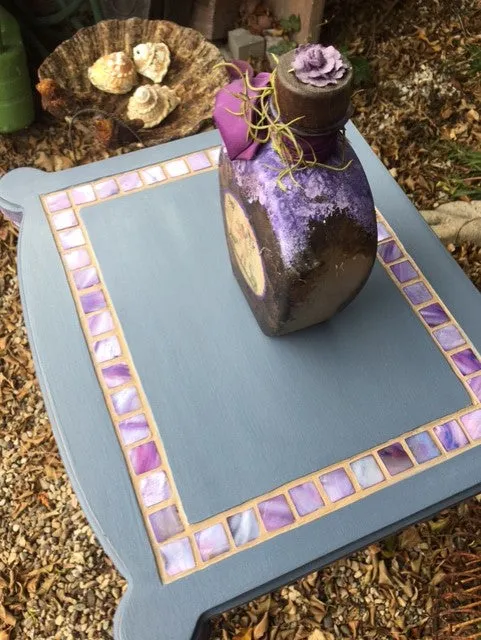 SOLD! Antique Purple Night Stand or Side Table