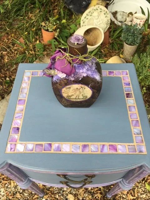 SOLD! Antique Purple Night Stand or Side Table