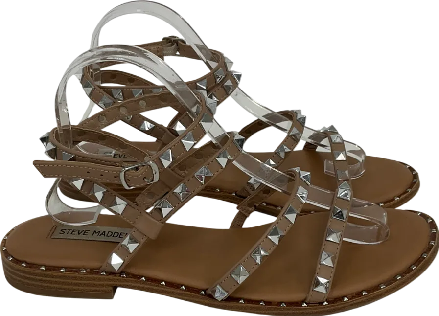 STEVE MADDEN Beige Travel rockstud Sandals UK 9 EU 42 👠