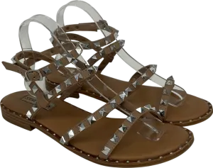 STEVE MADDEN Beige Travel rockstud Sandals UK 9 EU 42 👠