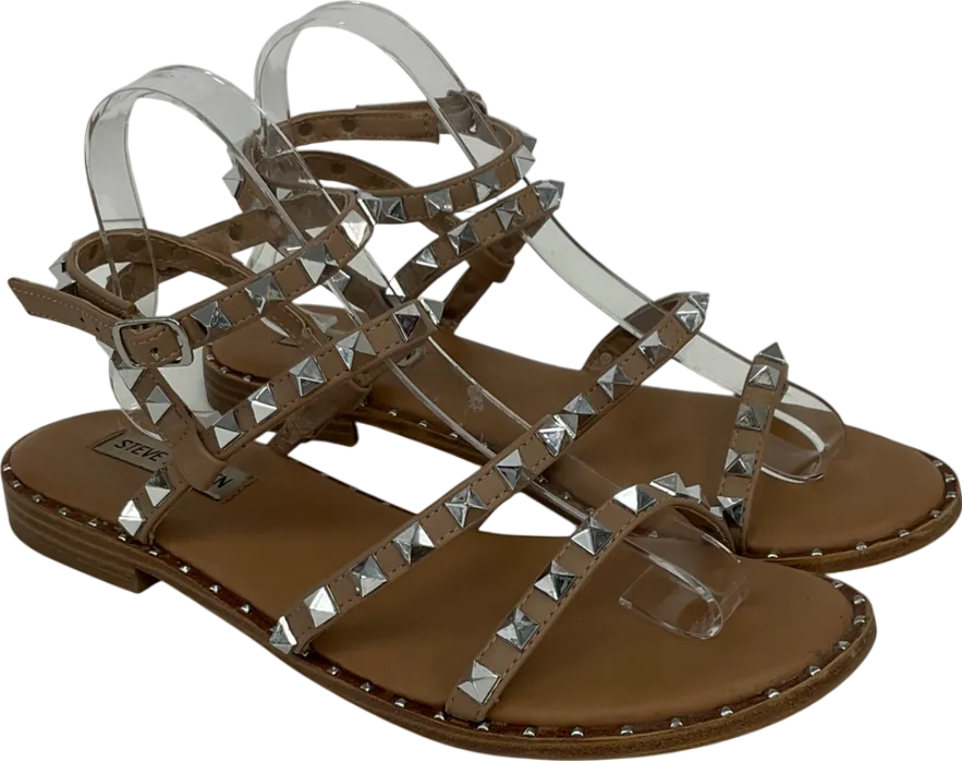 STEVE MADDEN Beige Travel rockstud Sandals UK 9 EU 42 👠