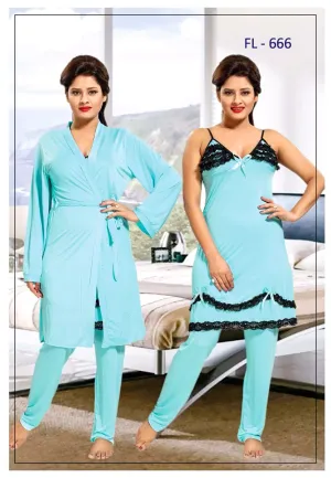 Stylish FL-666 - Flourish Exclusive Bridal Nighty Set Collection