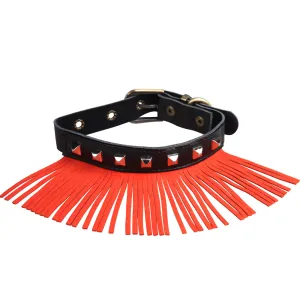 Stylish Orange Tassel Collar For Pet - A018