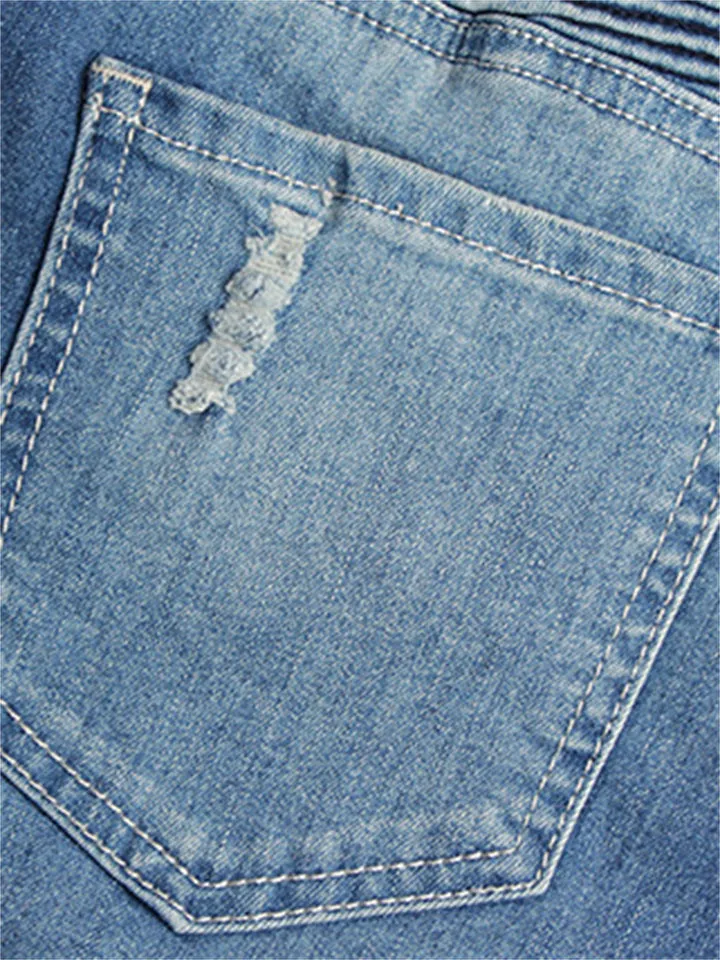 Stylish Slim Dark Blue Denim Pants