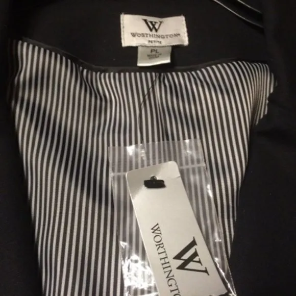 Stylish Worthington Black &amp; White Topper Jacket -