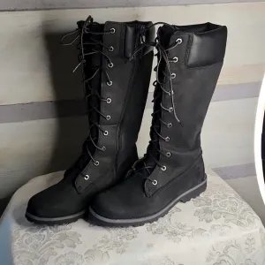 Timberland 2894A Youth Kids Black Trail Classic Tall Waterproof Boot Size 5
