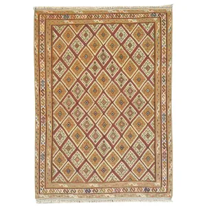 Tribal Handmade Geometric Design 100% Wool Rug (Size 2.8 X 4.0) Cwral-8322