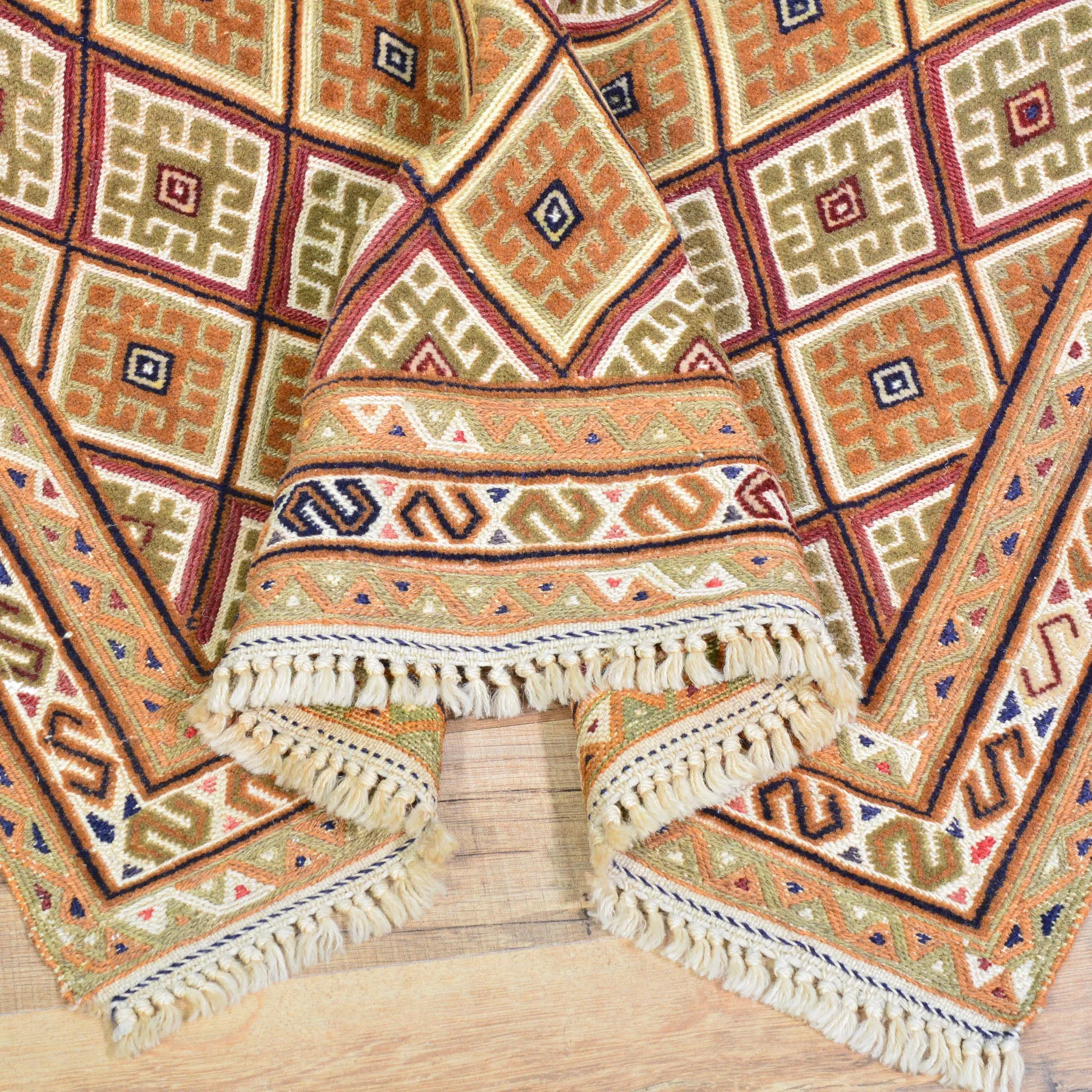 Tribal Handmade Geometric Design 100% Wool Rug (Size 2.8 X 4.0) Cwral-8322
