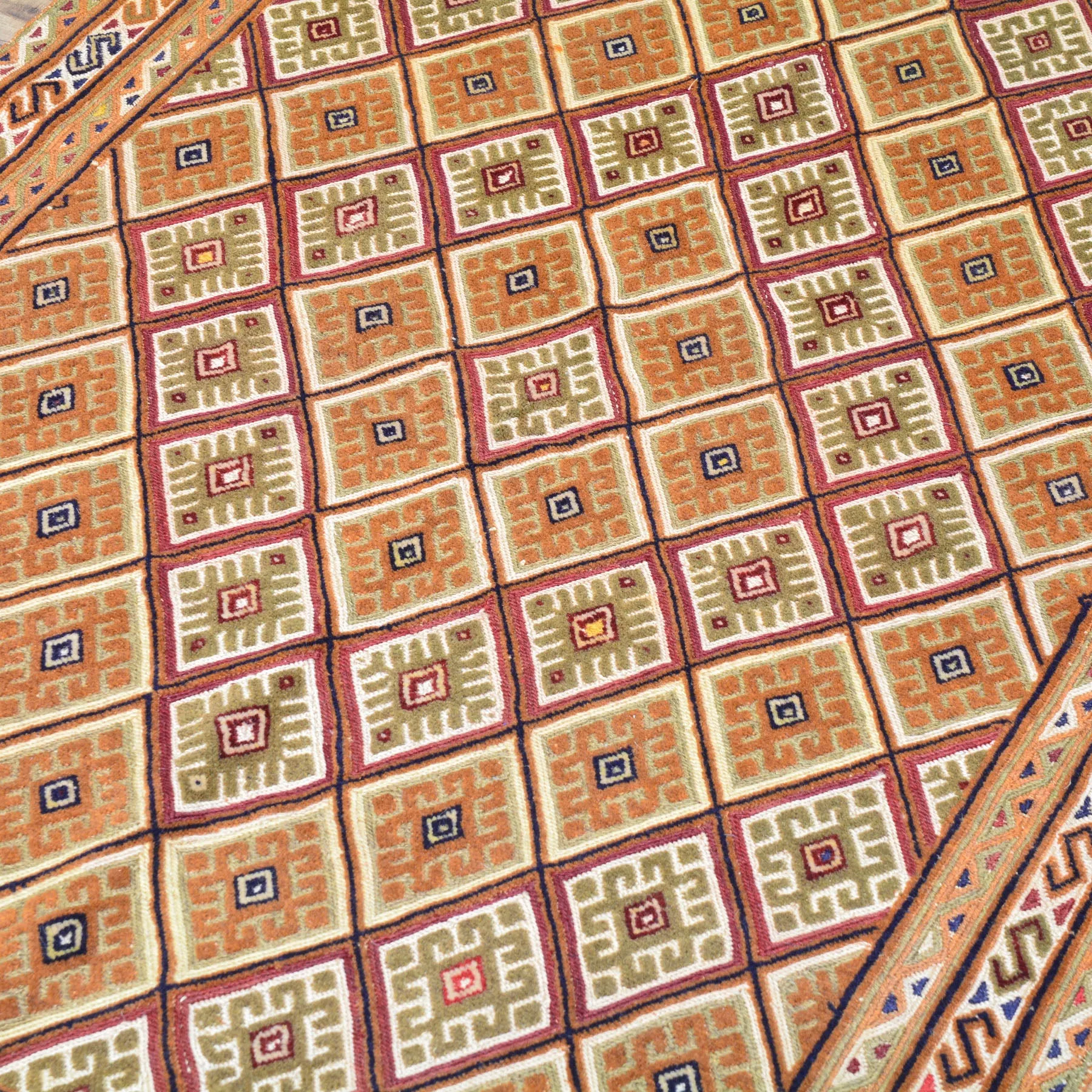 Tribal Handmade Geometric Design 100% Wool Rug (Size 2.8 X 4.0) Cwral-8322