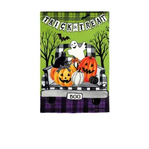 Trick-or-Treat Truck Garden Suede Flag,14s10004