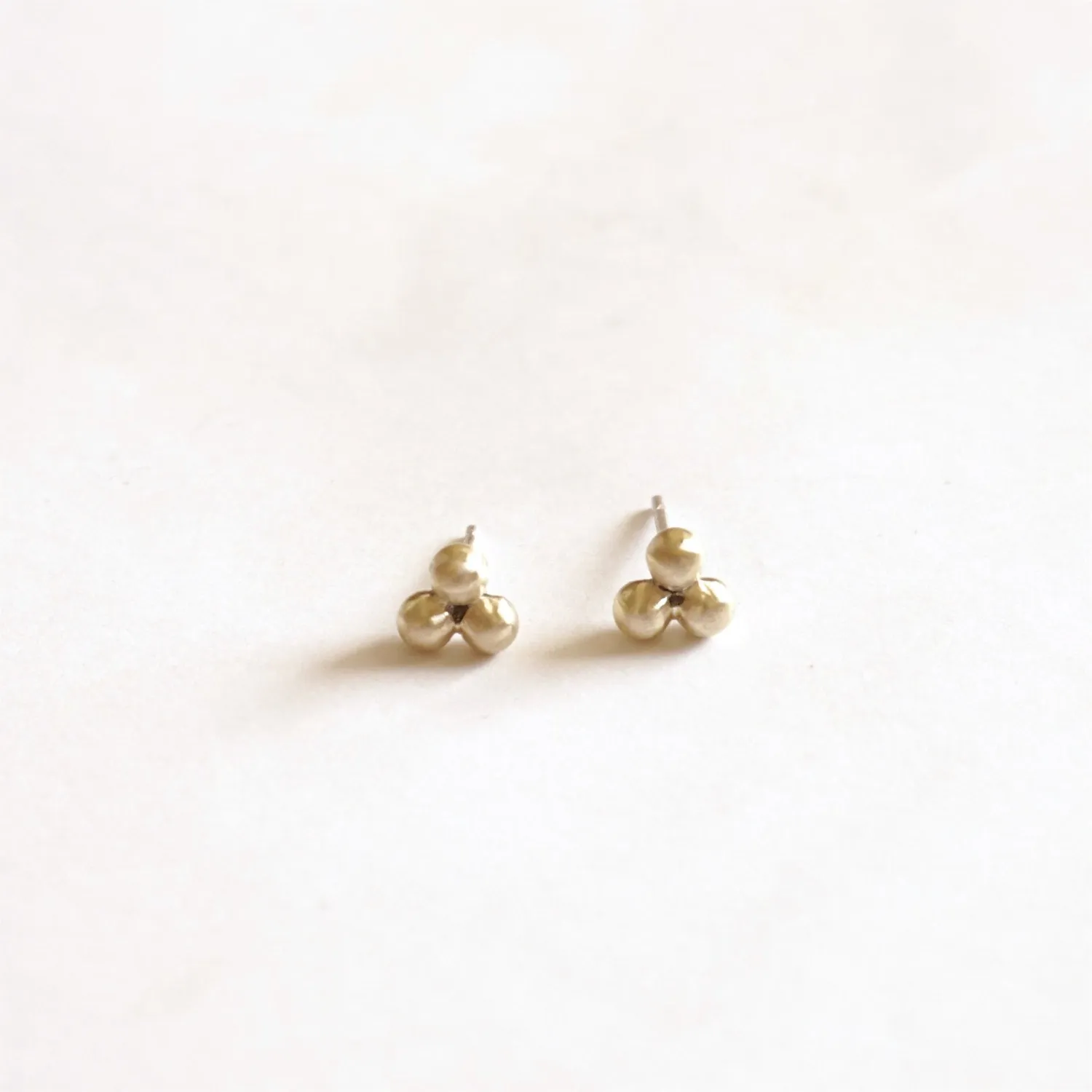 Understated and Stylish Hand-Made Three Ball Stud Earrings  - 0243