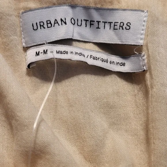 Urban Outfitters Boho-Chic Embroidered Ruffle Mini Dress