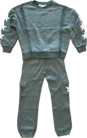 Vintage Havana- Hunter Green Fleece Set