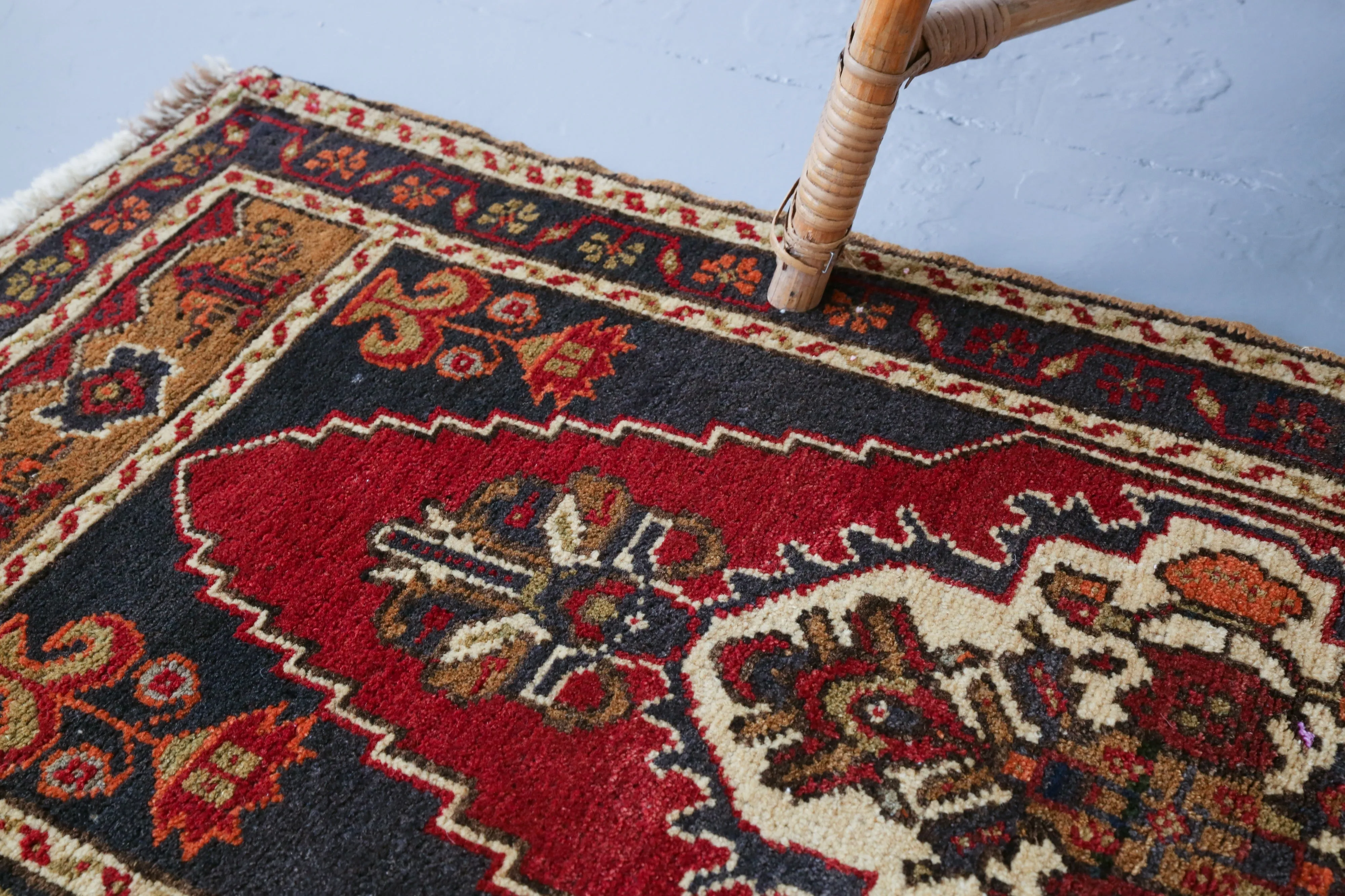 Vintage Mini Turkish Rug 1.8ftx3.5ft