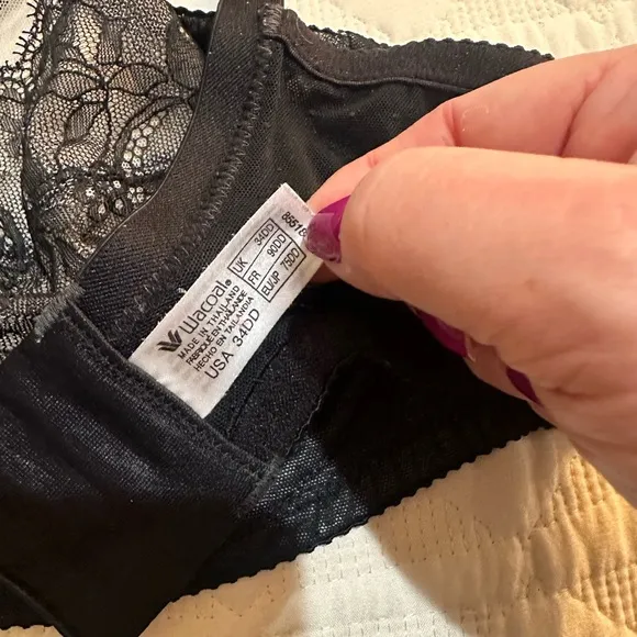 Wacoal Bundle Capuccino and Black Retro Chic Full Figure Underwire Bras 34DD