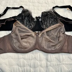 Wacoal Bundle Capuccino and Black Retro Chic Full Figure Underwire Bras 34DD