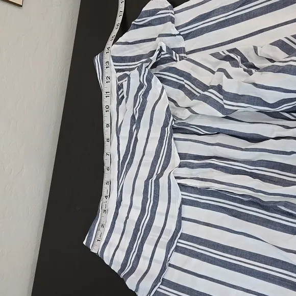 Walter Baker Gabrielle Asymmetrical Stylish Stripped Cotton Skirt Overlay Size 6