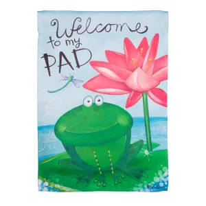 Welcome to my Pond Suede Garden Flag,14s11277
