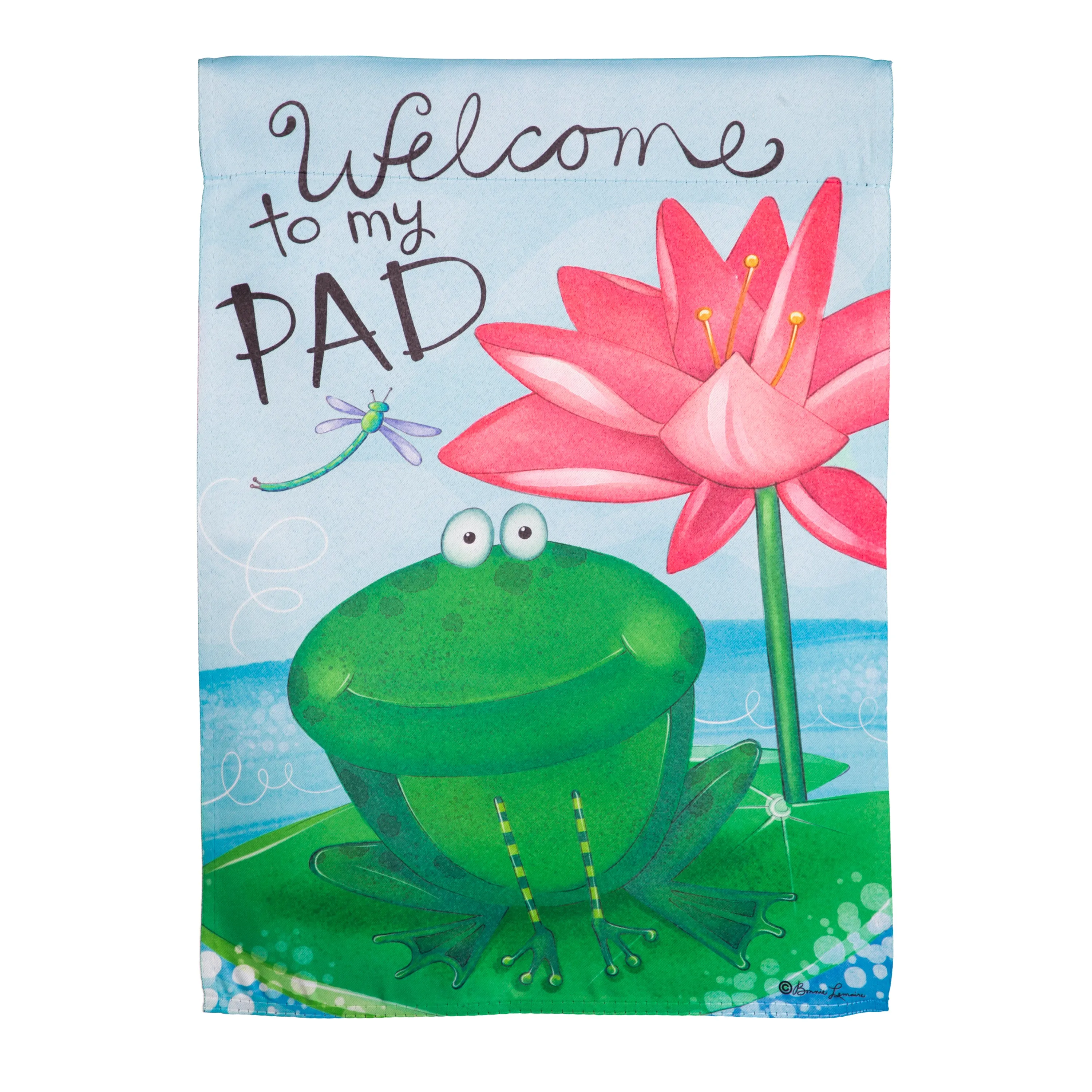 Welcome to my Pond Suede Garden Flag,14s11277
