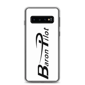 White Baron Pilot Samsung (All S10 Versions) Phone Case - Black Font