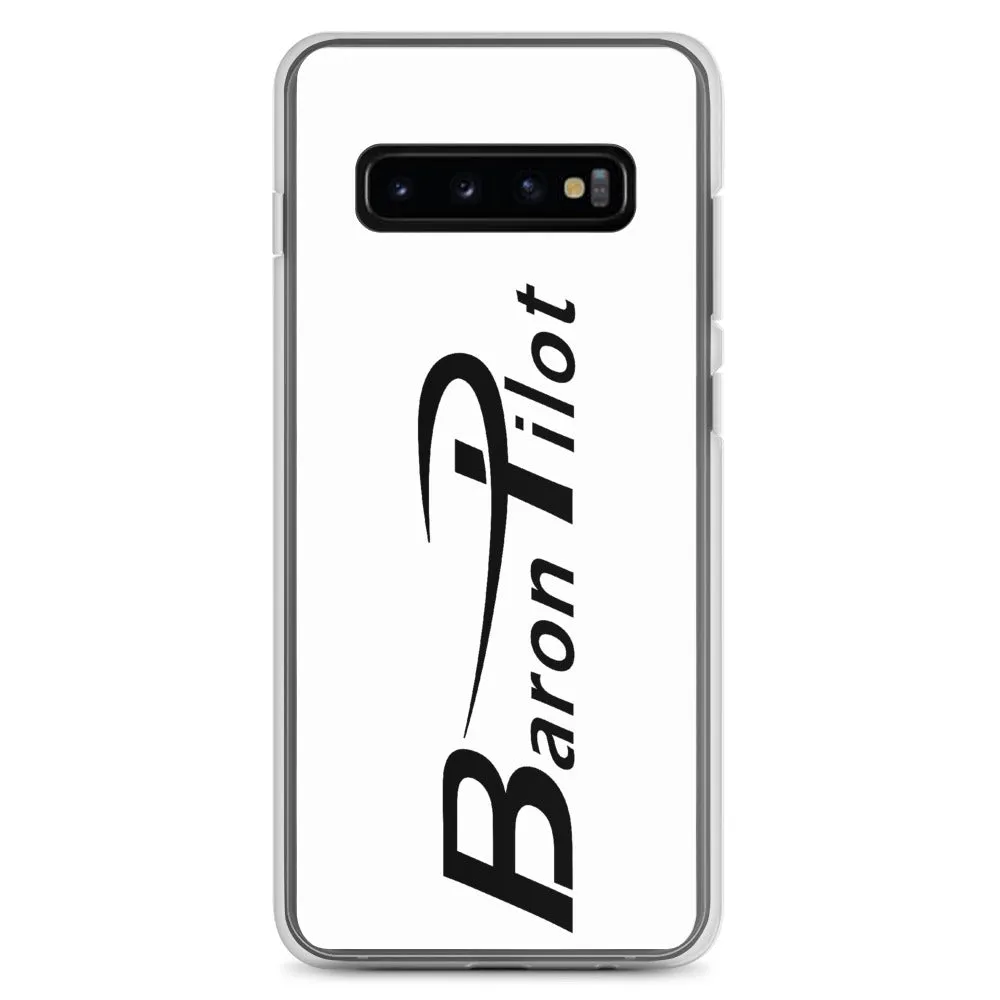 White Baron Pilot Samsung (All S10 Versions) Phone Case - Black Font