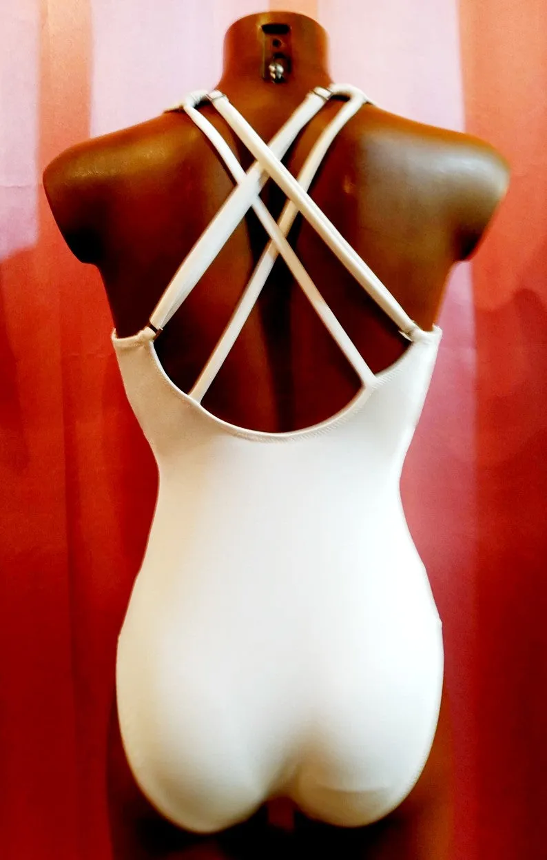 White Chic Deep-V Swimsuit