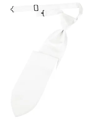 White Herringbone Kids Necktie