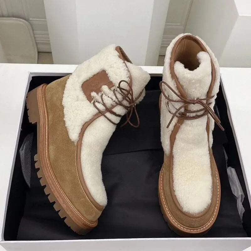 Women Thick Bottom Runway  Martin Boots Design Chic Shoes