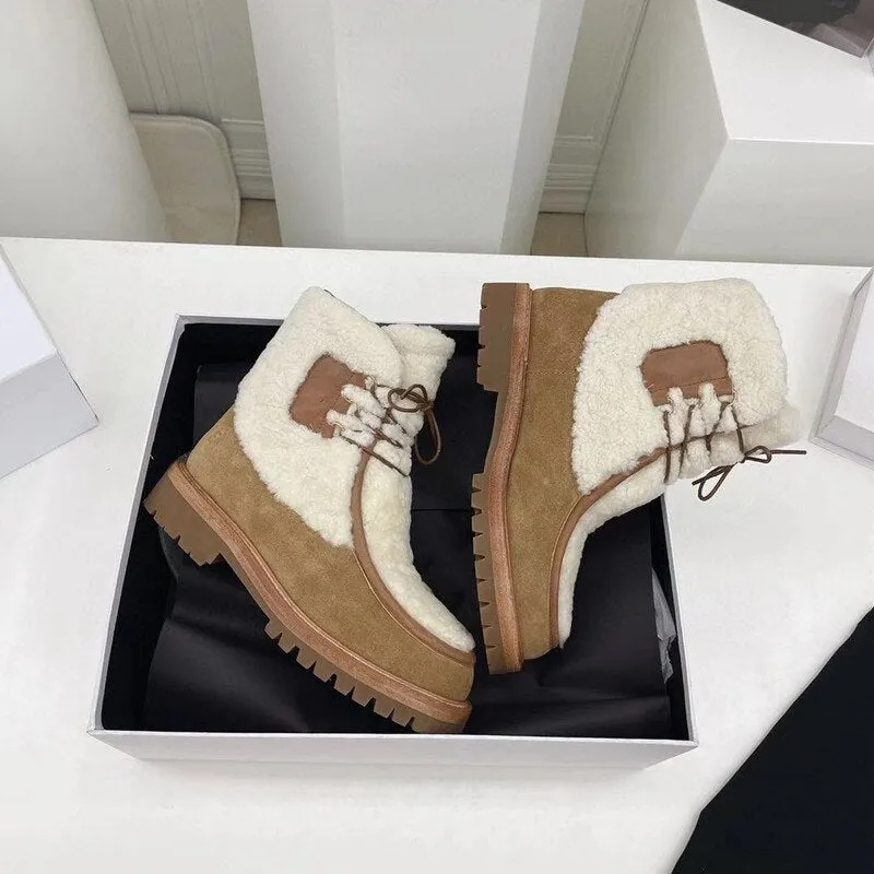 Women Thick Bottom Runway  Martin Boots Design Chic Shoes
