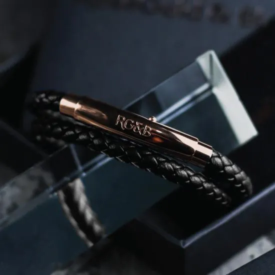 Woven Adjustable Double - RoseGold & Black