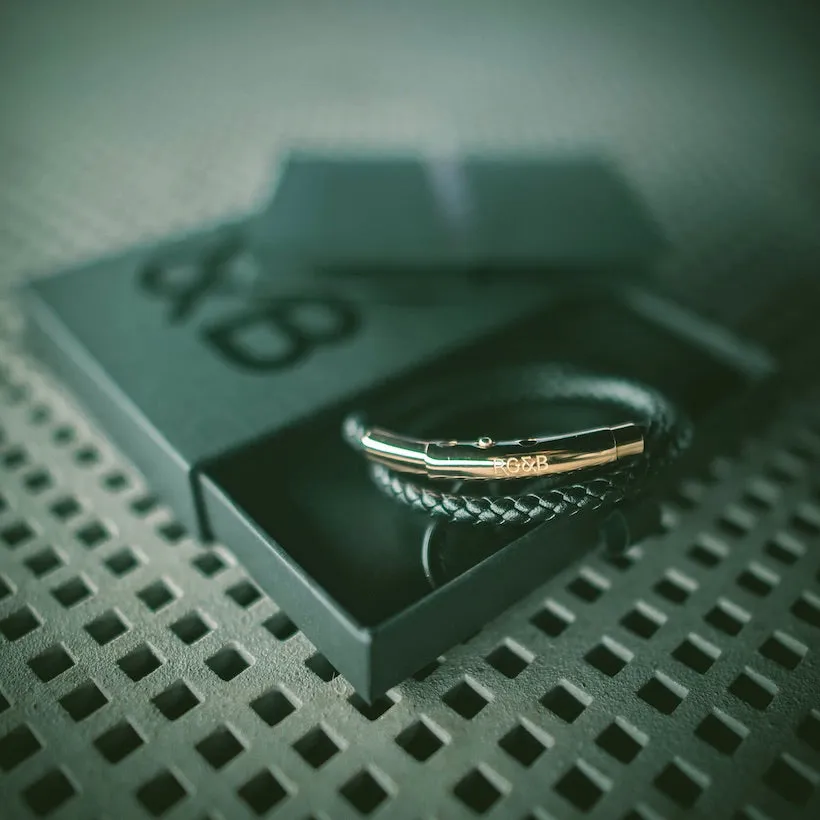 Woven Adjustable Double - RoseGold & Black