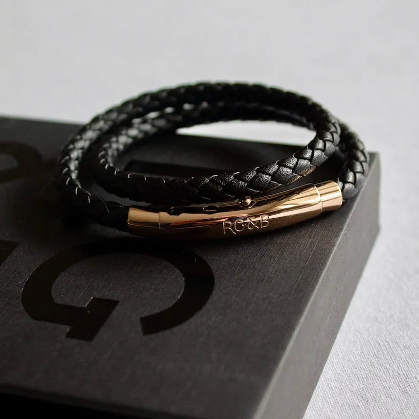 Woven Adjustable Double - RoseGold & Black