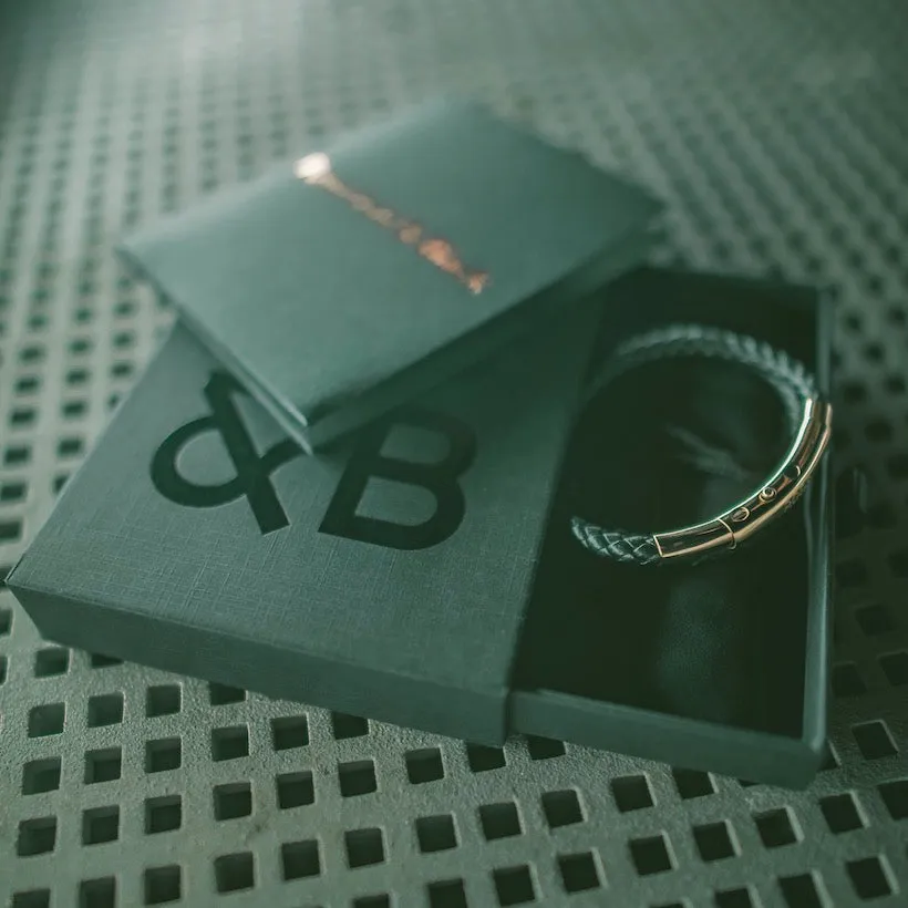 Woven Adjustable Double - RoseGold & Black