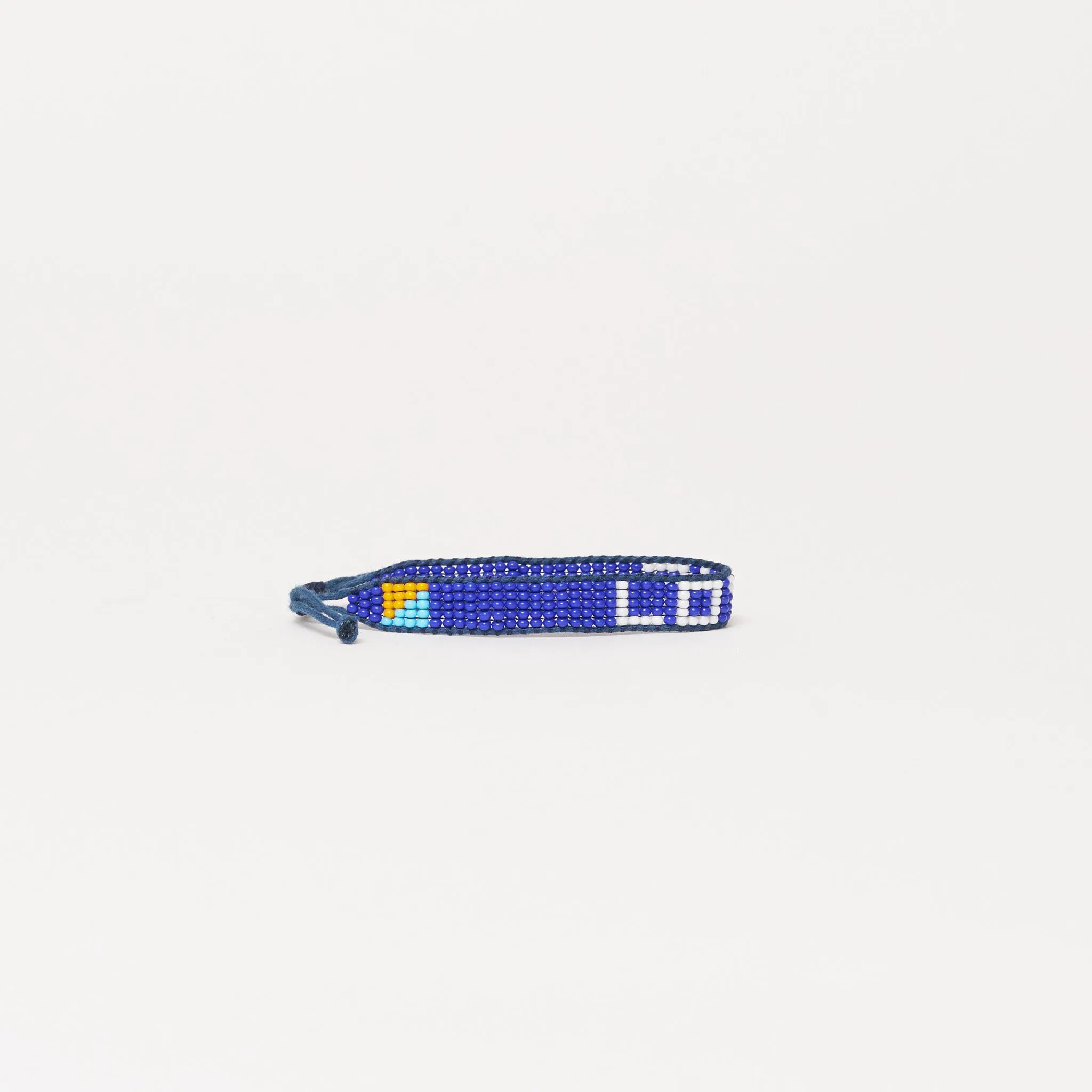 Woven LOVE Bracelet - Royal/White