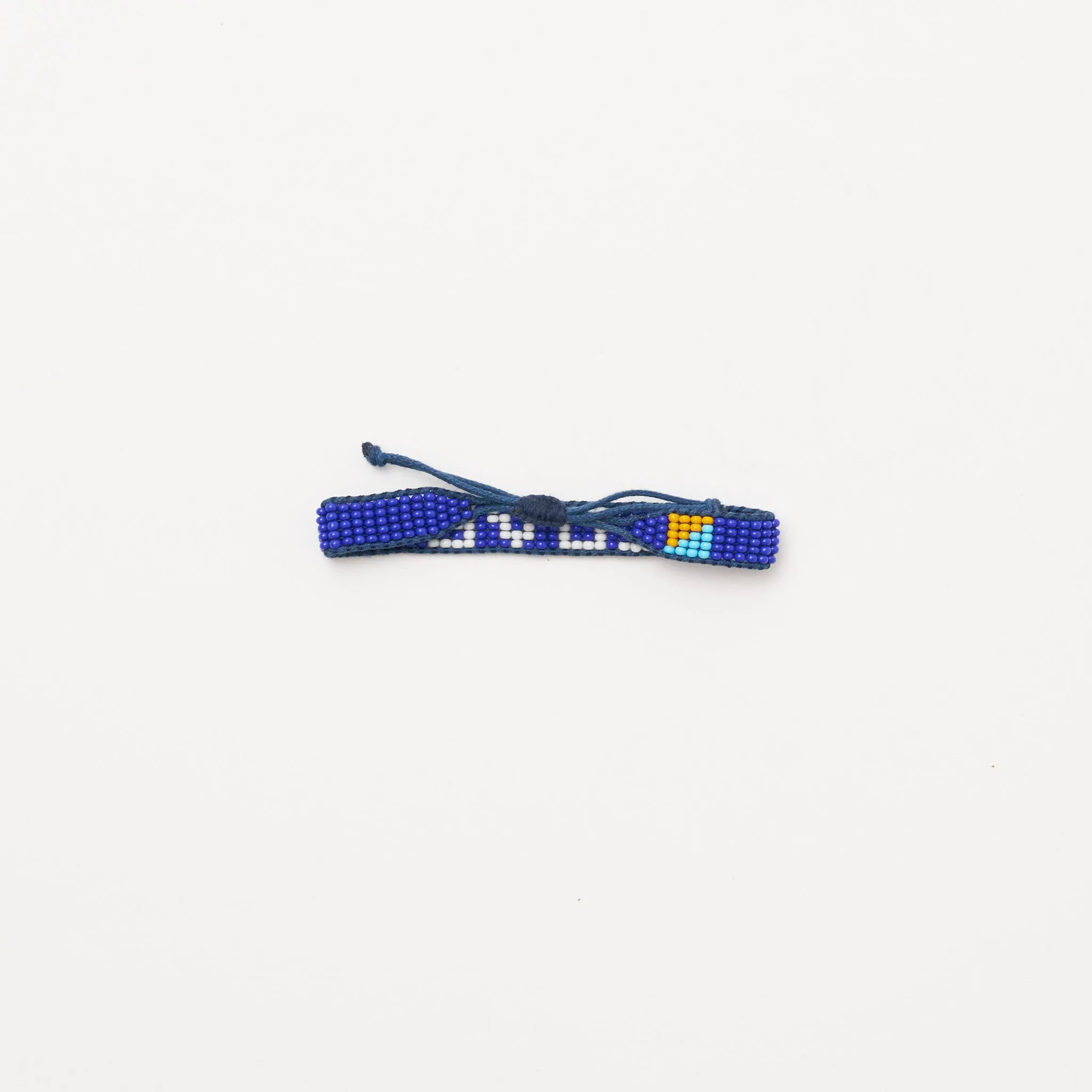 Woven LOVE Bracelet - Royal/White
