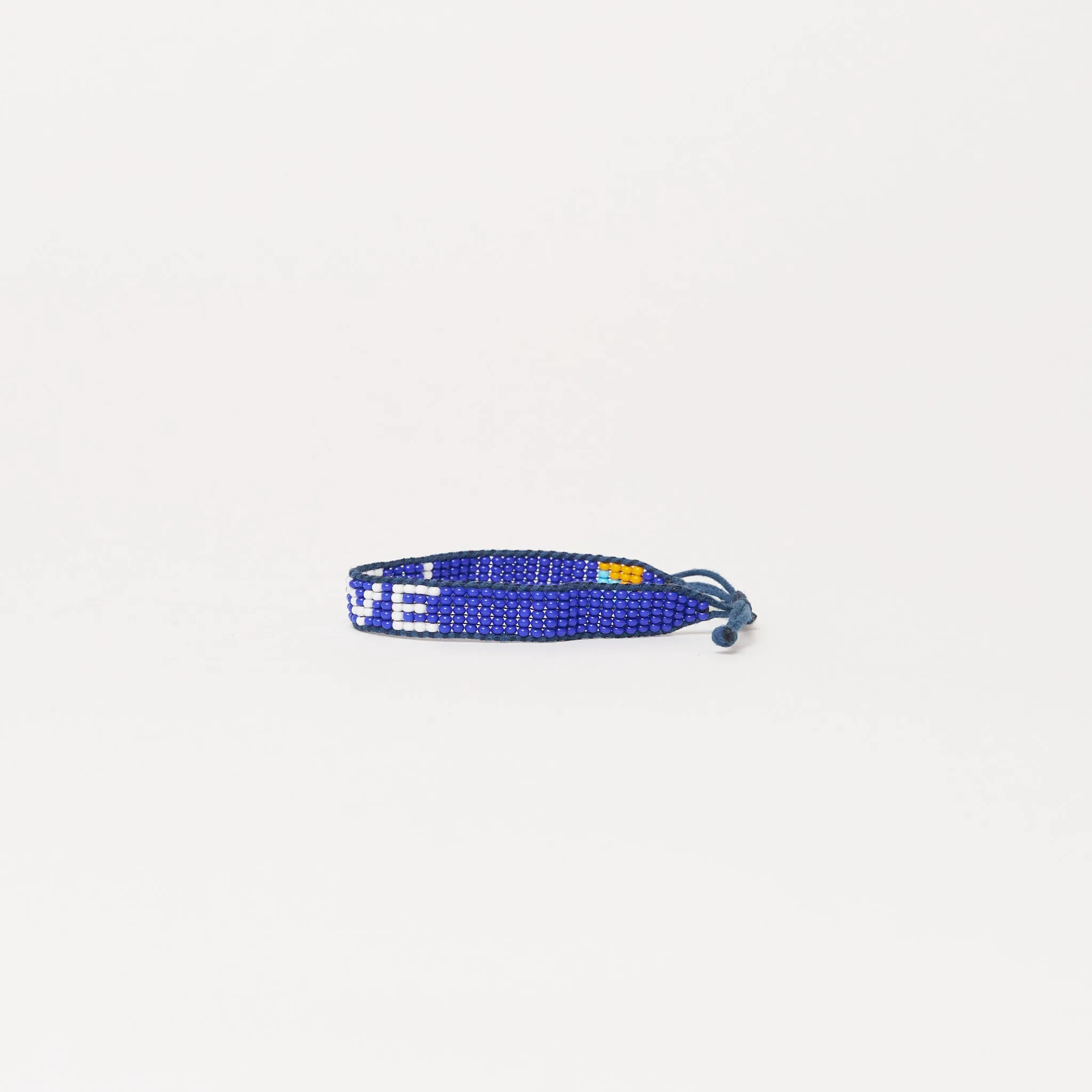 Woven LOVE Bracelet - Royal/White