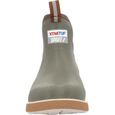 Xtratuf Men's Ankle Deck 6" Soft Toe Waterproof Sport Boot - Olive - ADSM300